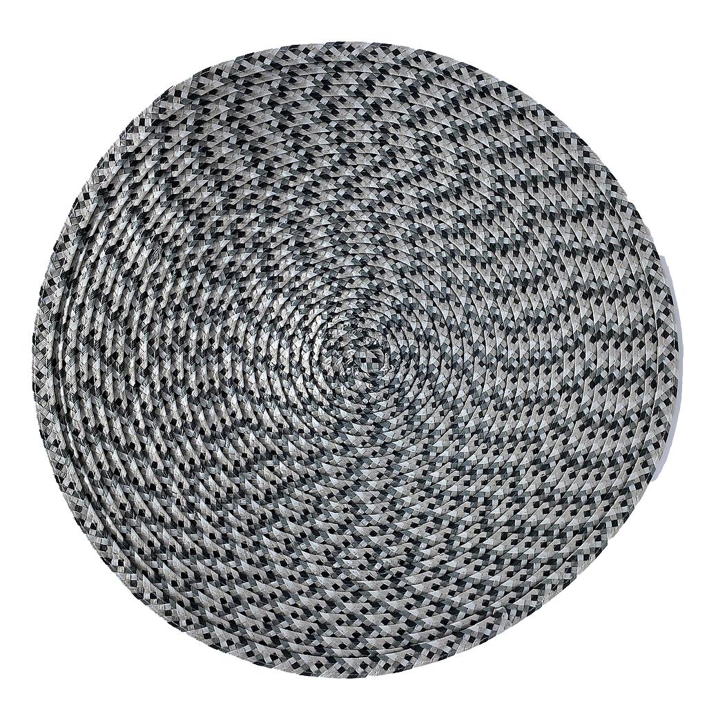 INDIVIDUAL REDONDO GRIS NEGRO 4HM38-8A