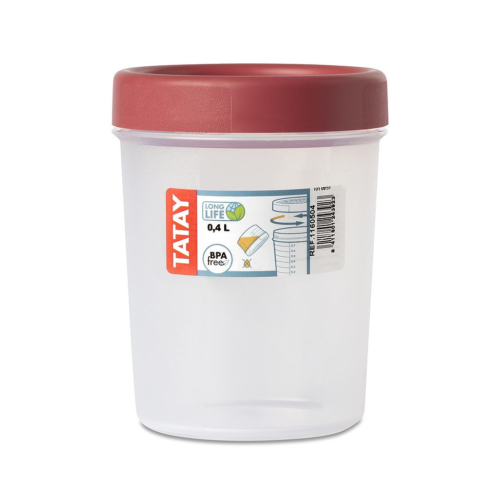CONTENEDOR ALIM. TWIST ROJO ARANDANO 1160504 (8.5 x 8.5 x 11.1cm /0.4lt)