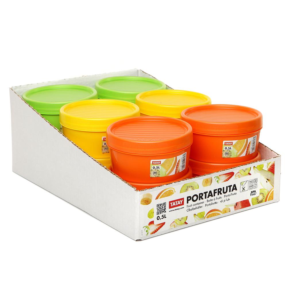 CONTENEDOR PORTAFRUTA 1168404 (12 x 12 x 6.5 / 0,5lt)