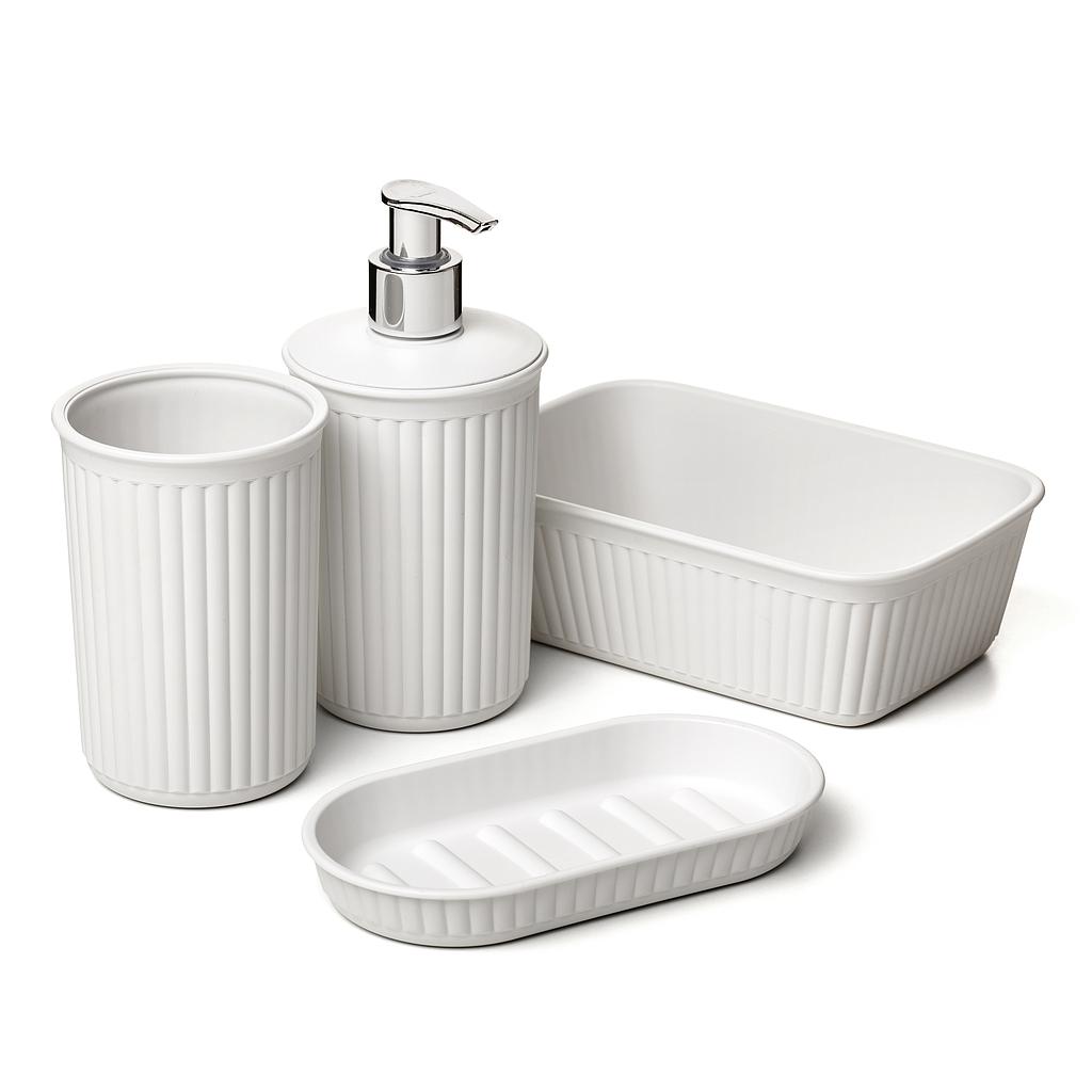 SET ACCESORIOS DE BANO BAOBAB BLANCO 4PZS 6391101