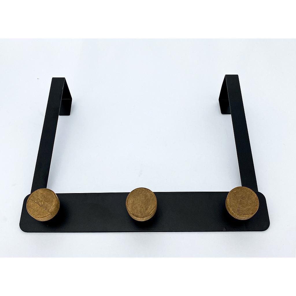 SOPORTE PARA PUERTA NEGRO 3 SERVICIOS 4HM20-16N