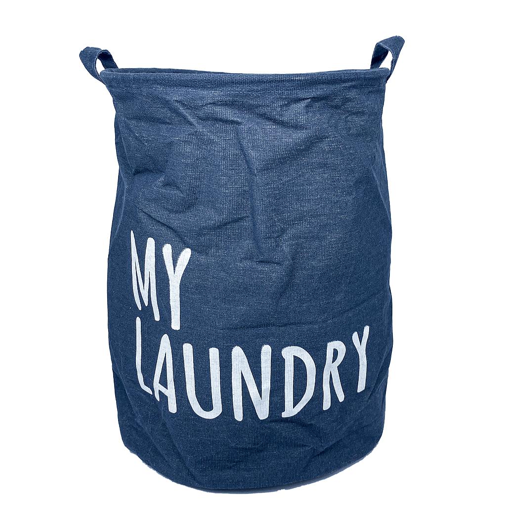 CESTA DE TELA AZUL ROPA SUCIA 4HM25-9D (40 x 50cm)