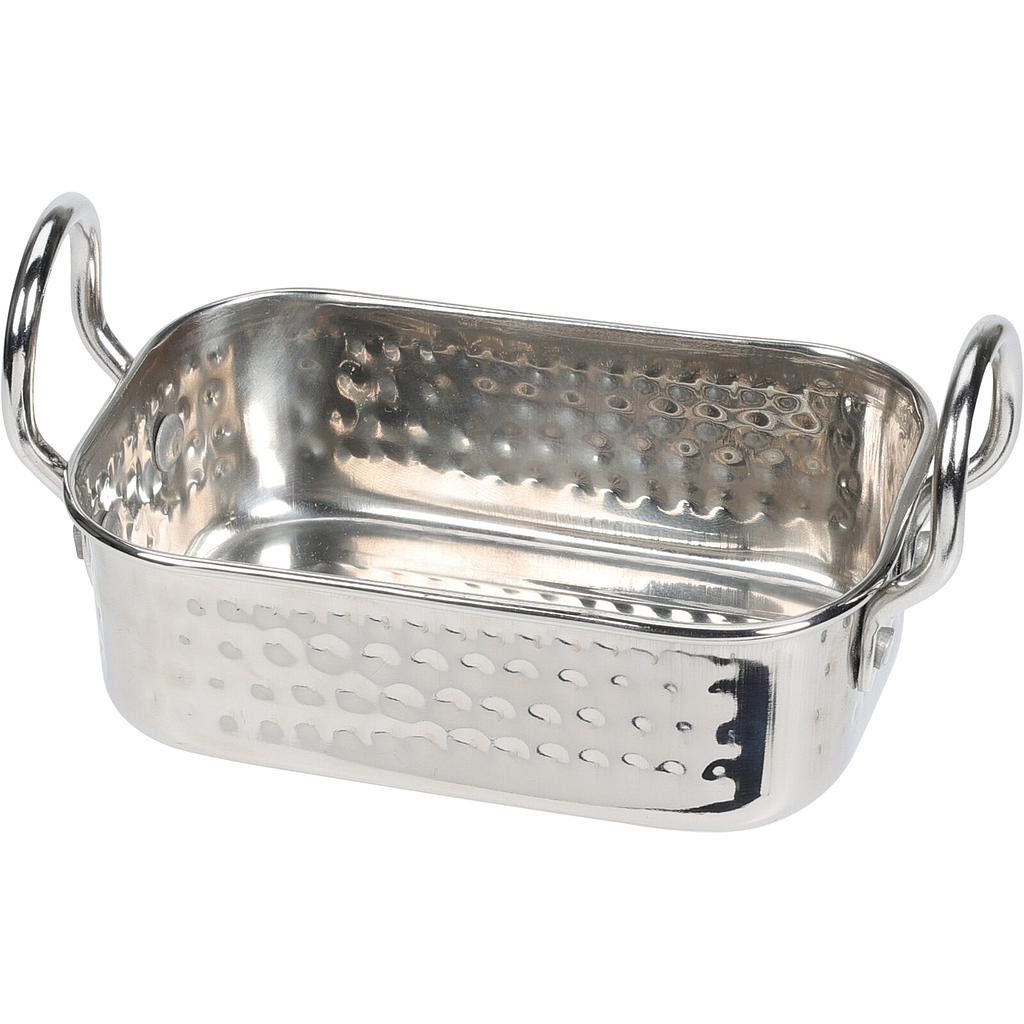 CAZUELA PARA ASAR MARTILLADA ACERO INOX. A12441380 (17.5 x 8.5 x 7cm)