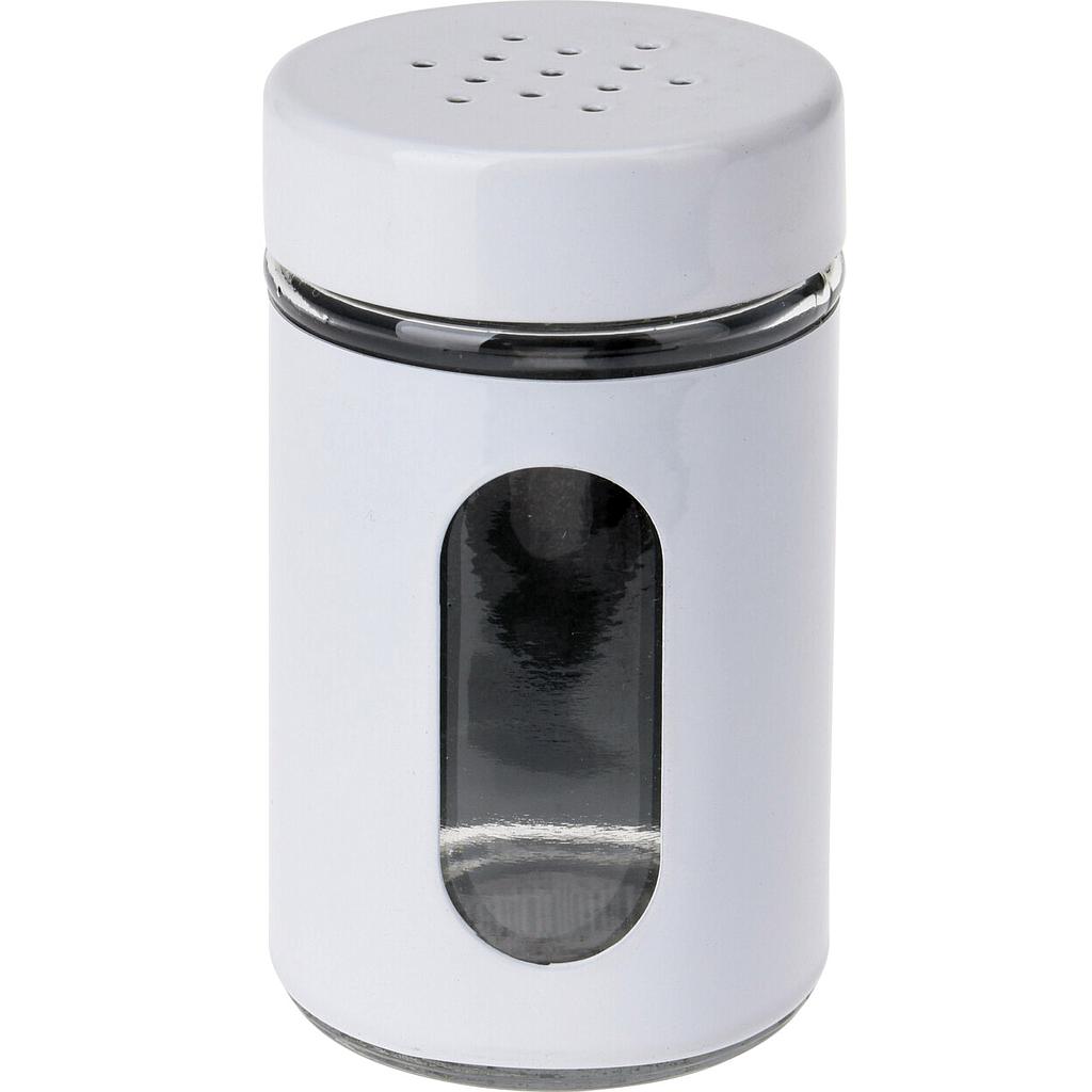 SALERO Y PIMENTERO CRISTAL BLANCO INOX. CD1001720A