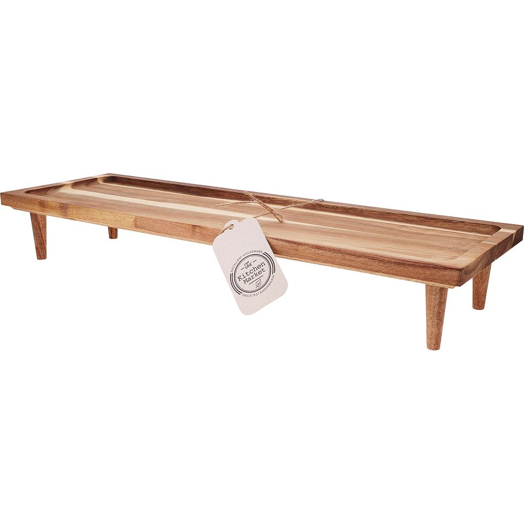 BANDEJA DE SERVICIO MADERA CON PATAS CY4655830 (100 x 28 x 7cm)