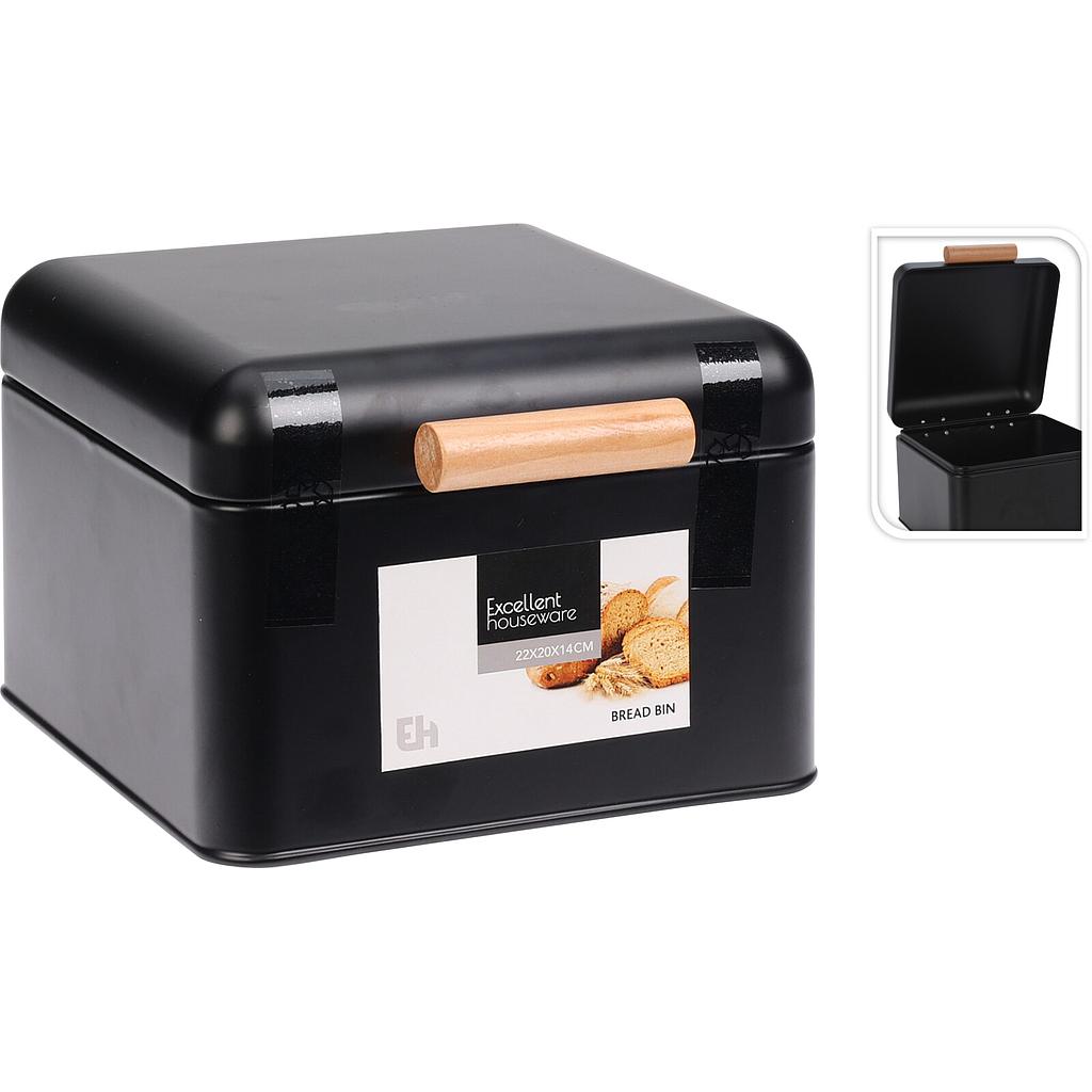 PANERA METALICA DECORATIVA NEGRO C80652980 (22 x 20 x 14cm)