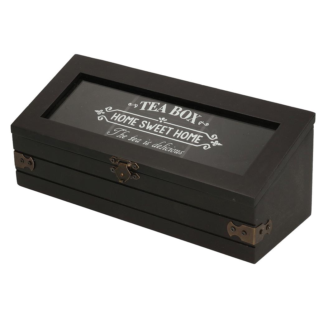 CAJA PARA SOBRES DE TE NEGRO 3 ESPACIOS HZ1930900 (24 x 9 x 9cm)