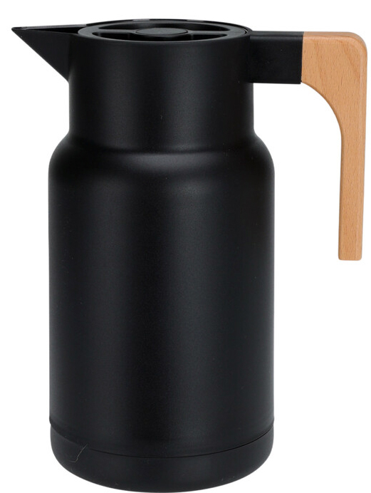 JARRA TERMO NEGRO MANGO MADERA YN1700440A (1000ml)