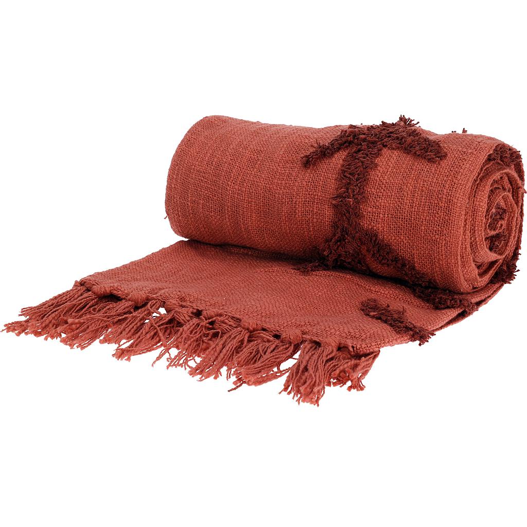 MANTA GANCHILLO TERRACOTA A35940700B (130 x 170cm)