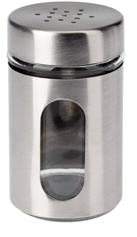 SALERO Y PIMENTERO CRISTAL ACERO INOX. CD1001720B