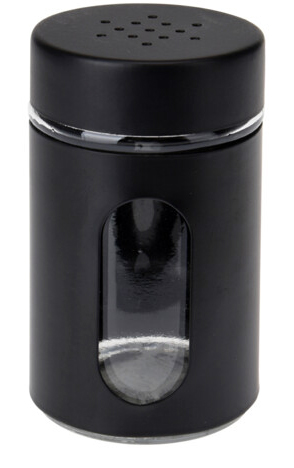 SALERO Y PIMENTERO CRISTAL NEGRO INOX. CD1001720C