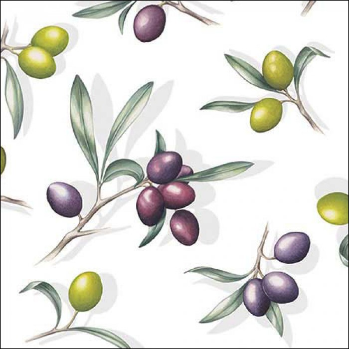 SERVILLETAS DISEÑO OLIVOS 20PZS 13318185 (33 x 33cm)
