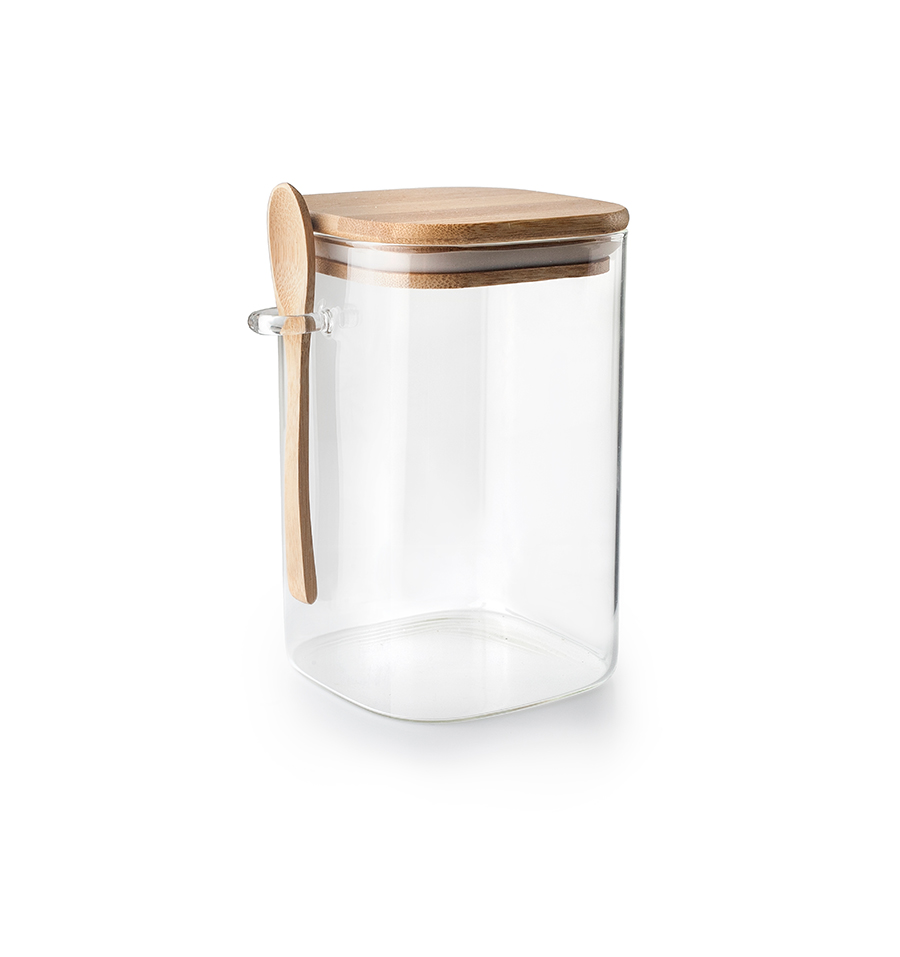 CONTENEDOR PARA CAFÉ / AZUCAR CON CUCHARILLA IB 688612 (10 x 10 x 15.2cm /1200ml)