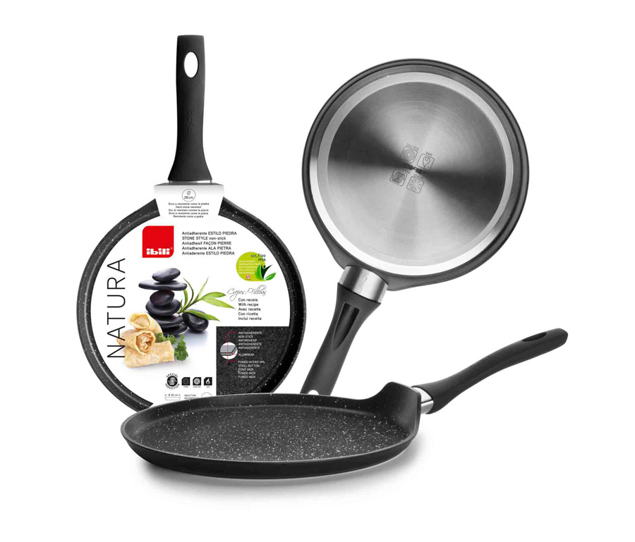SARTEN PARA CREPES NATURA IB 440225 (25 x 2cm)