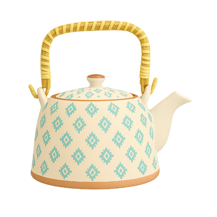 TETERA PORCELANA DISEÑO ROMBOS 2025030578488 (19 x 17cm)