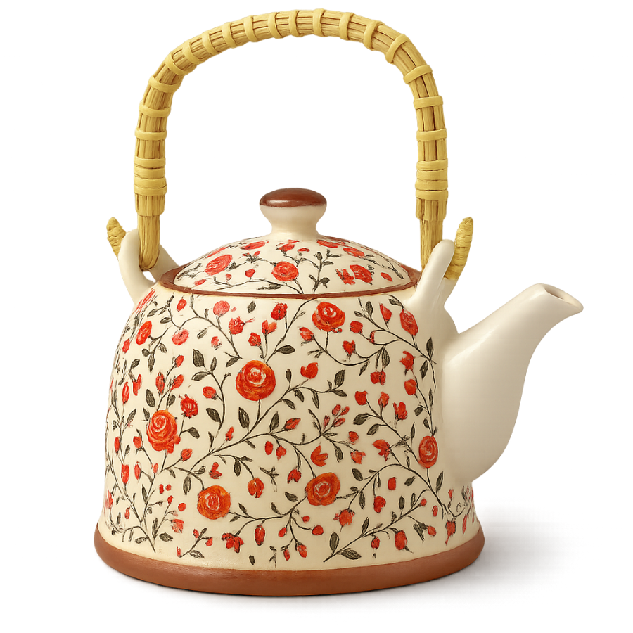TETERA PORCELANA DISEÑO ROSAS 2025030578525 (19 x 17cm)
