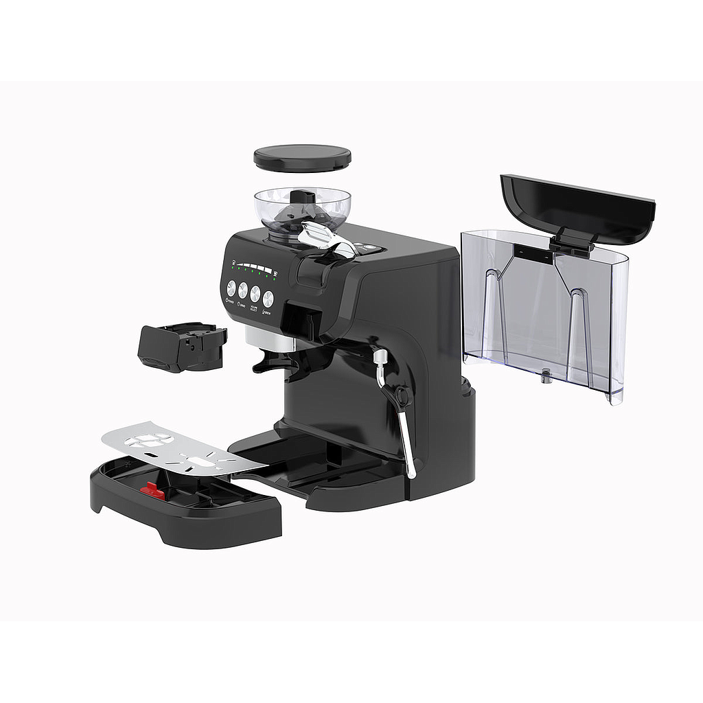 CAFETERA BACCIO DELIZIA NEGRO 5 EN 1 CON MOLINO Y LANCETA INCLUIDOS 7862140130114