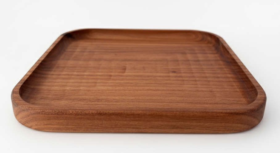 BANDEJA DE SERVICIO MADERA CUADRADA NHBA1O02 (21x 21cm)