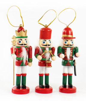 SET CASCANUECES NAVIDEÑO 3PZS 086-0013 (42 x 3.2 x 12.5cm)