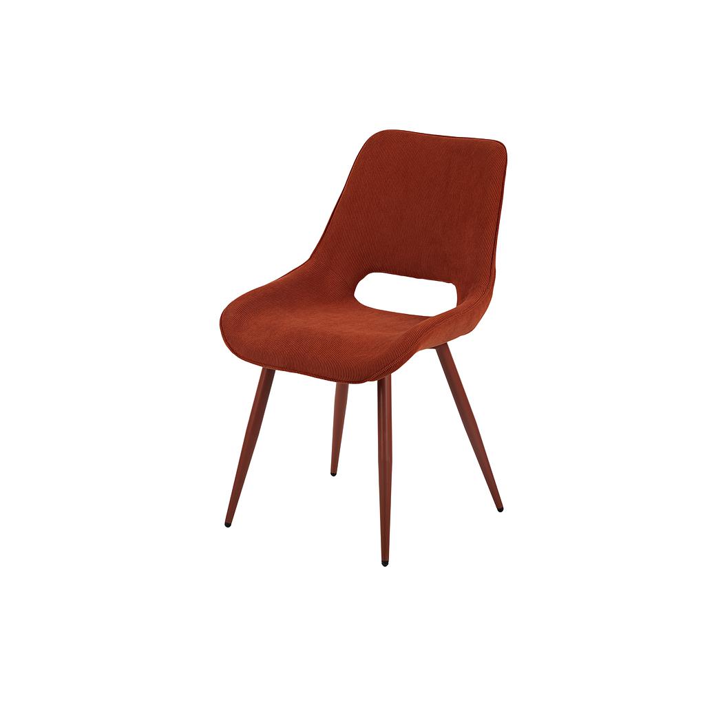 SILLA TEXTIL MAGDA NARANJA PATAS ARENA NARANJA MDC7160A-8 (50 x 61.5 x 86 x 48cm)