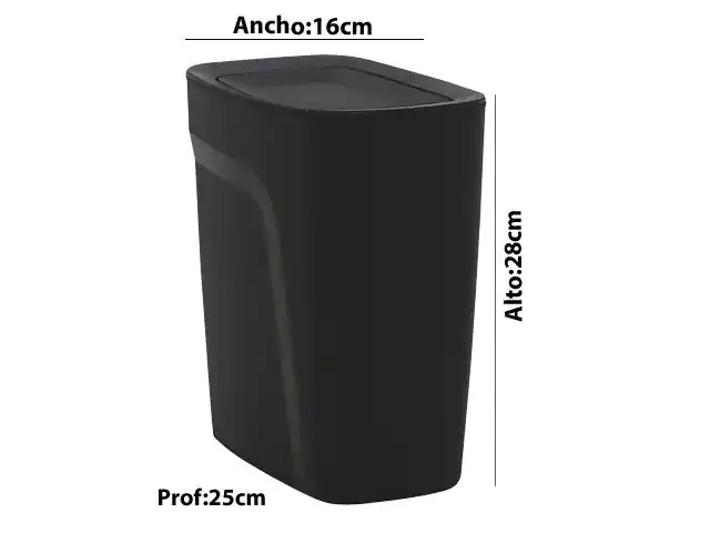 BASURERO NEGRO 857613 / 92864-009 (16 x 28cm / 8.5lt)