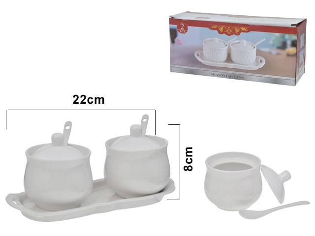 SET SALSERO - AJICERO CON CUCHARA 3PZS 367084 / SAN5557 / ASH62 (22 x 8cm)