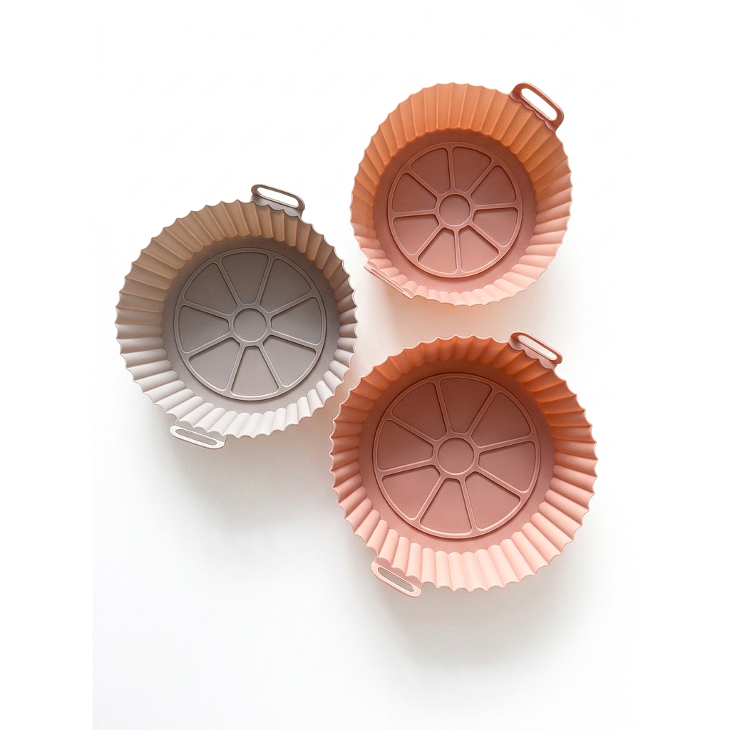 SET BANDEJA SILICON PARA AIR FRYER 3 PZS 4HM33-14