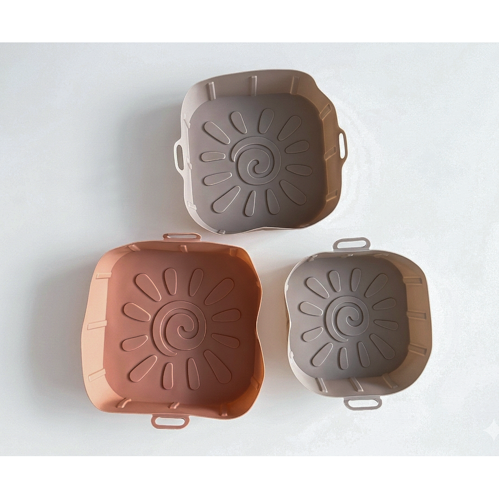 SET BANDEJA SILICON PARA AIR FRYER 3 PZS 4HM33-15