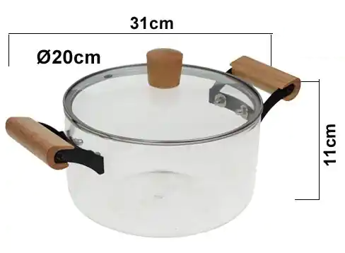 OLLA VIDRIO C/BOROSILICATO 325823 / HM1706/V257010 (20 x 11cm)