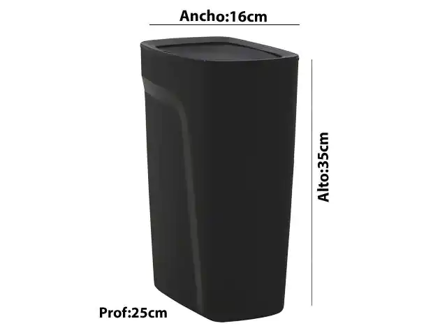 BASURERO NEGRO 818695 / 922866/009 (35 x 16cm / 10.5lt)