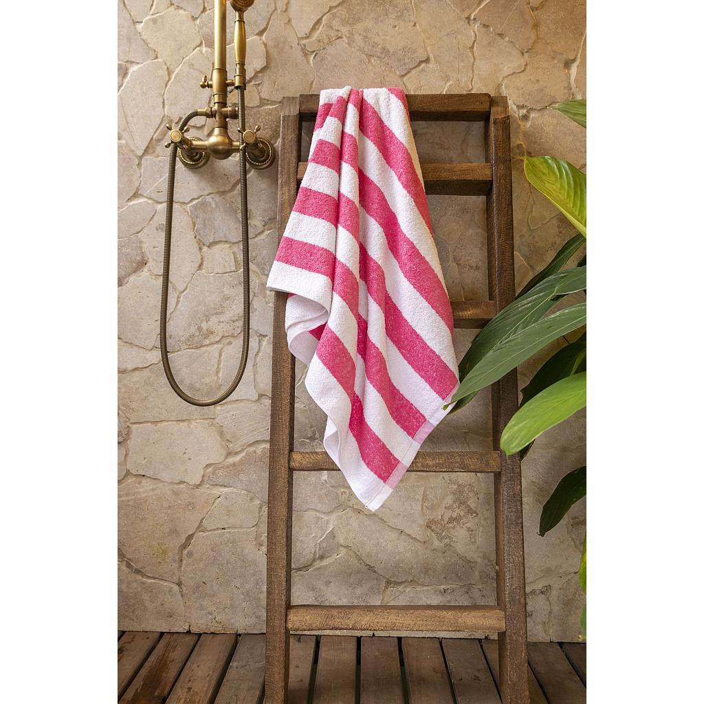 TOALLA CALABRIA BLANCO FUCSIA FT-316-44590 (150 x 80cm)