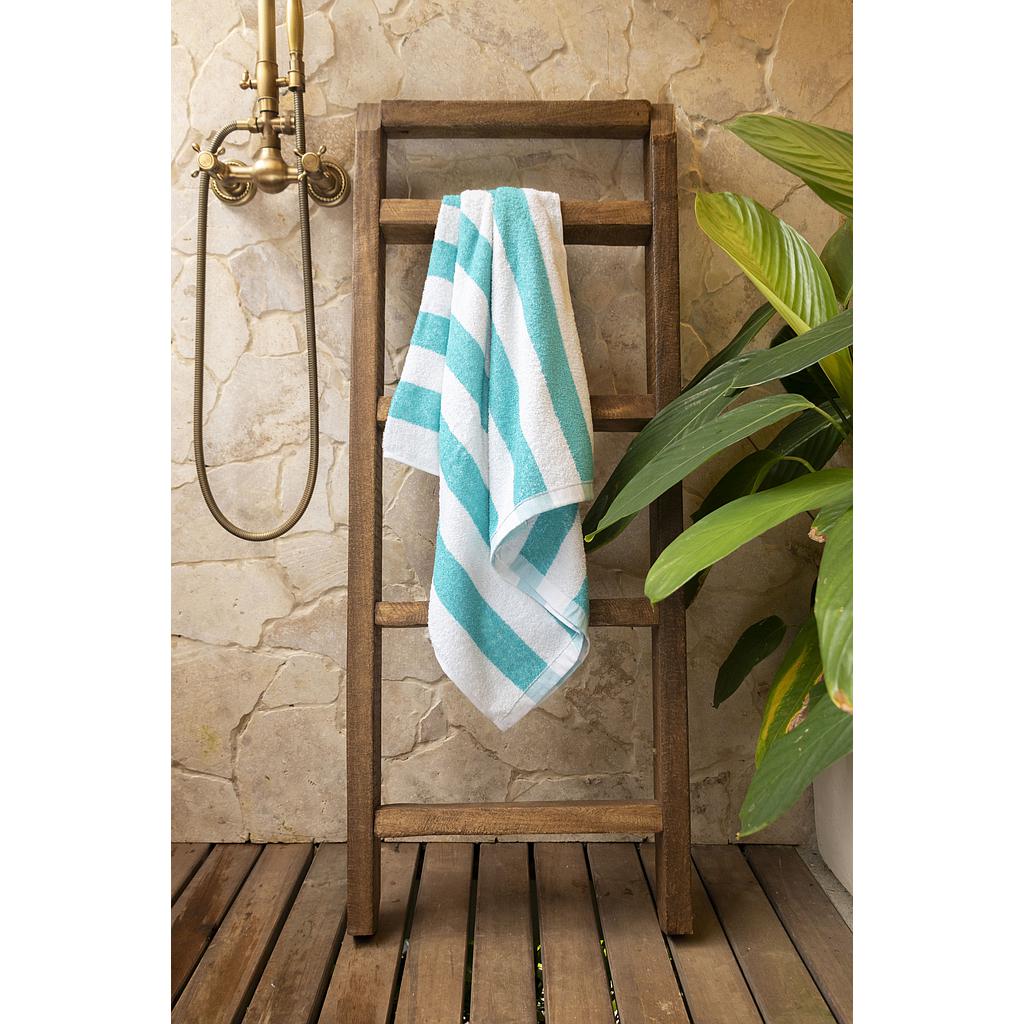 TOALLA CALABRIA BLANCO TURQUESA FT-556-44588 (150 x 80cm)