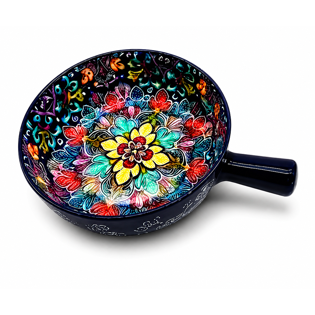 PLATO PARA SERVIR CON MANGO DISEÑO MEXICO F24598 (16cm)