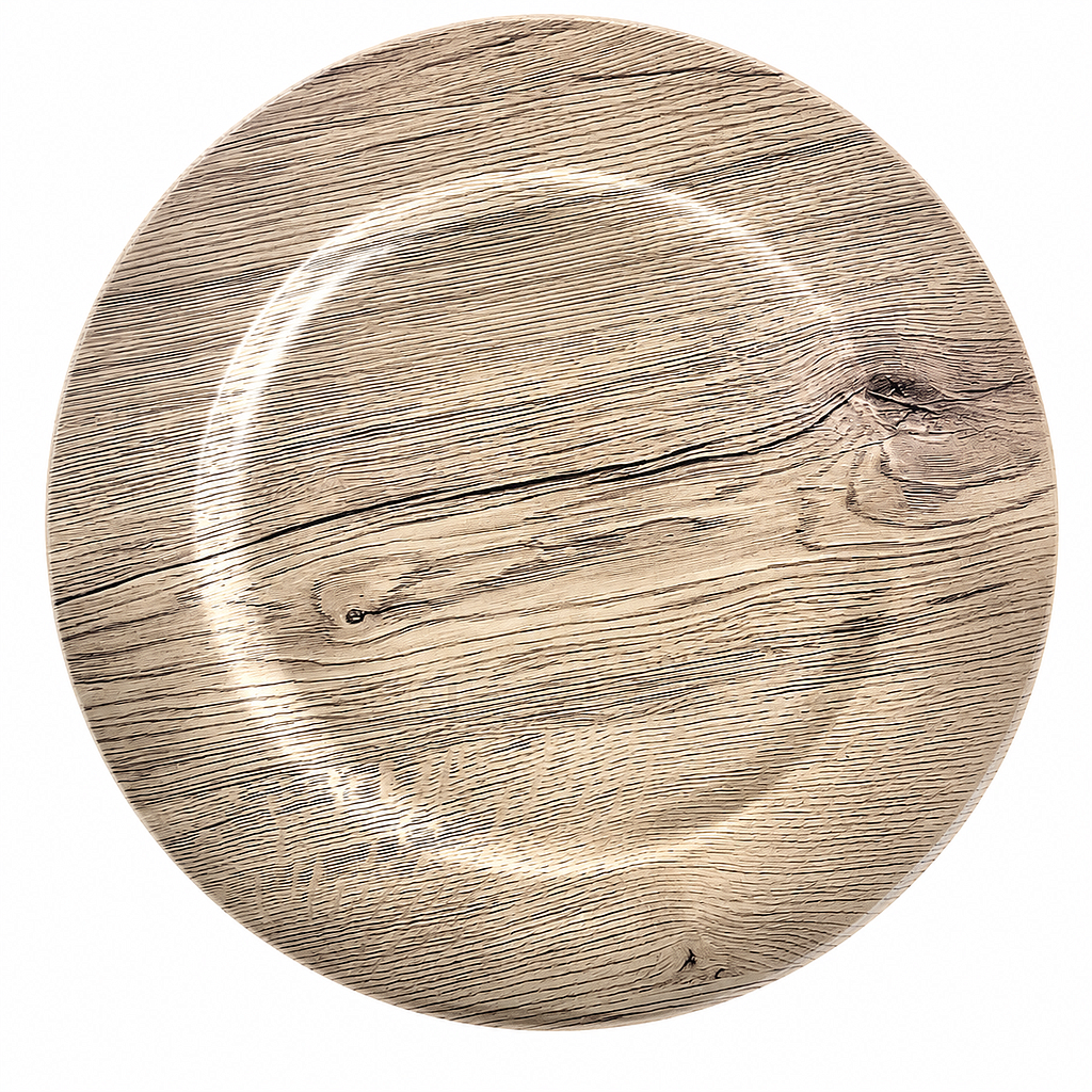 PLATO BASE DISEÑO MADERA FRESNO PT131-011 (33cm)