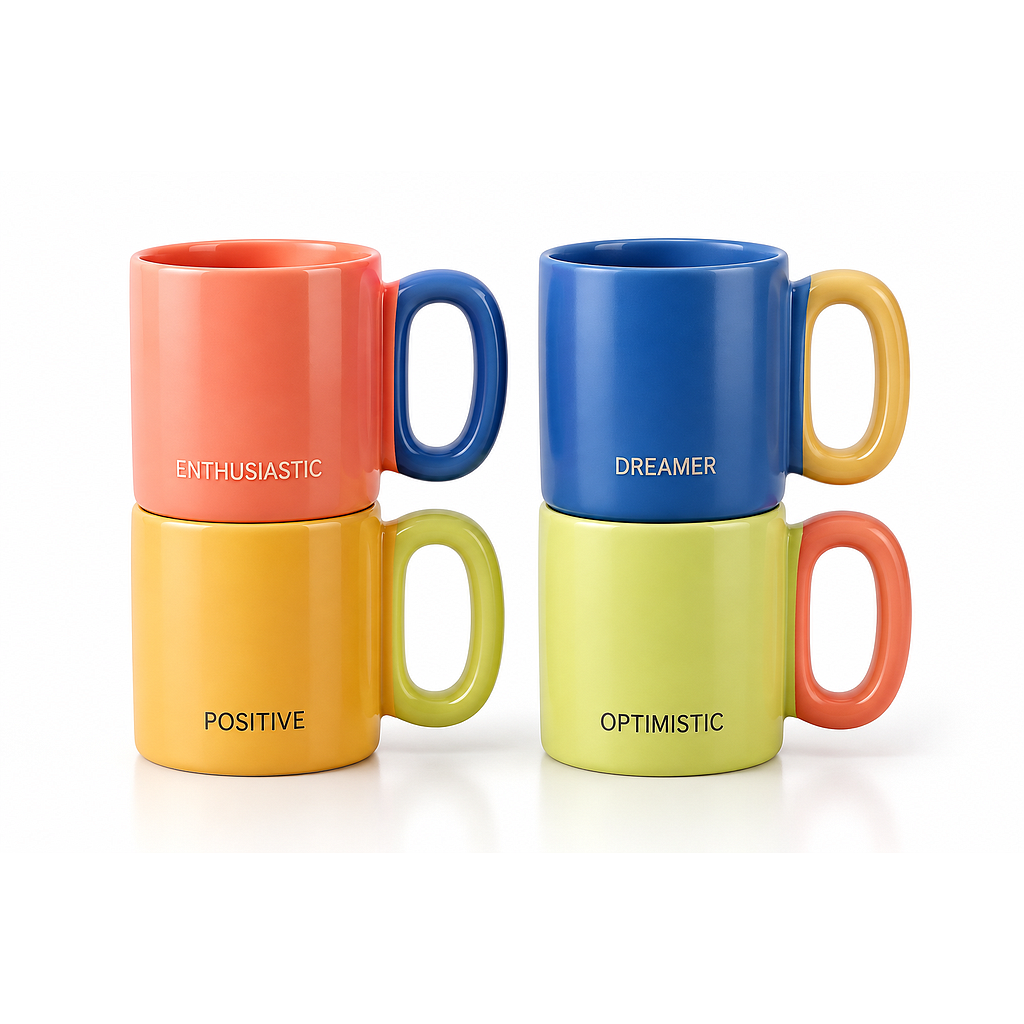 SET JARRO MUG VARIOS COLORES F24408 (380ml / 8.50 x 10cm)