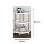 CARRITO ESTANTE BLANCO 3 NIVELES REDONDO RUEDAS ZWY-03M-BL (48 x 87cm) 2