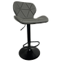 TABURETE EDISON GRIS OSCURO BASE NEGRA CS-B006GO (60 - 79cm)