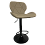 TABURETE EDISON BEIGE BASE NEGRA CS-B006BEB (75cm)