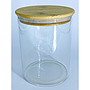 CONTENEDOR DE VIDRIO TAPA BAMBOO 4HM37-3 (12 x 15cm)
