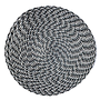 INDIVIDUAL REDONDO GRIS NEGRO 4HM38-8A