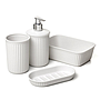 SET ACCESORIOS DE BANO BAOBAB BLANCO 4PZS 6391101