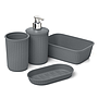SET ACCESORIOS DE BANO BAOBAB GRIS 4PZS 63911114