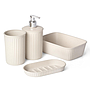SET ACCESORIOS DE BANO BAOBAB BEIGE 4PZS 6391138