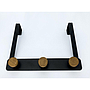 SOPORTE PARA PUERTA NEGRO 3 SERVICIOS 4HM20-16N