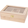 CAJA PARA SOBRES DE TE MADERA NATURAL C37565510 (21 x 16 x 8cm)