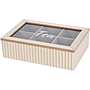 CAJA PARA SOBRE DE TE BEIGE 6 ESPACIOS HZ1980480A (24 x 16.7cm)