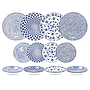 SET PLATOS ARMONIA AZUL 12PZS IB 691700 (19cm - 20cm - 26.8cm)