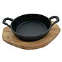 SARTEN REDONDO INDUCC. HIERRO FUND. BASE MADERA M35966 (25cm)