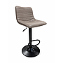 TABURETE CAMERUN CUERINA BEIGE BASE NEGRA BC-081BG (42 x 42.5 x 59 - 86cm)